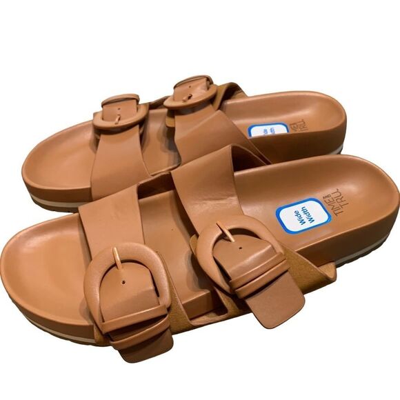 Time and Tru Women's Dressy Footbed Slides in Cognac - Size 10 - Picture 4 of 6